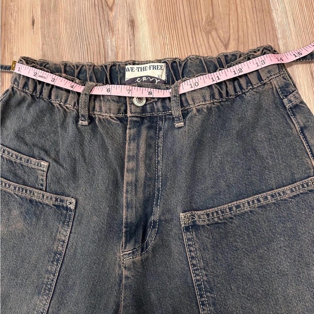 Free People We The Free CRVY Outlaw Wide-Leg Jeans/Ian Indigo/Size XS - Picture 7 of 11
